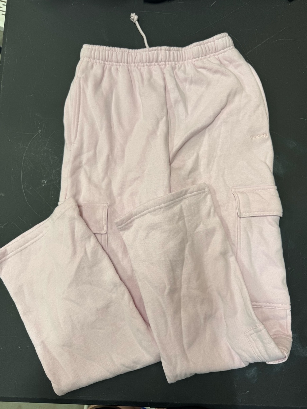Garage UltraFleece Cargo Straight Sweatpants Size Small Light Pink New - Picture 5 of 8